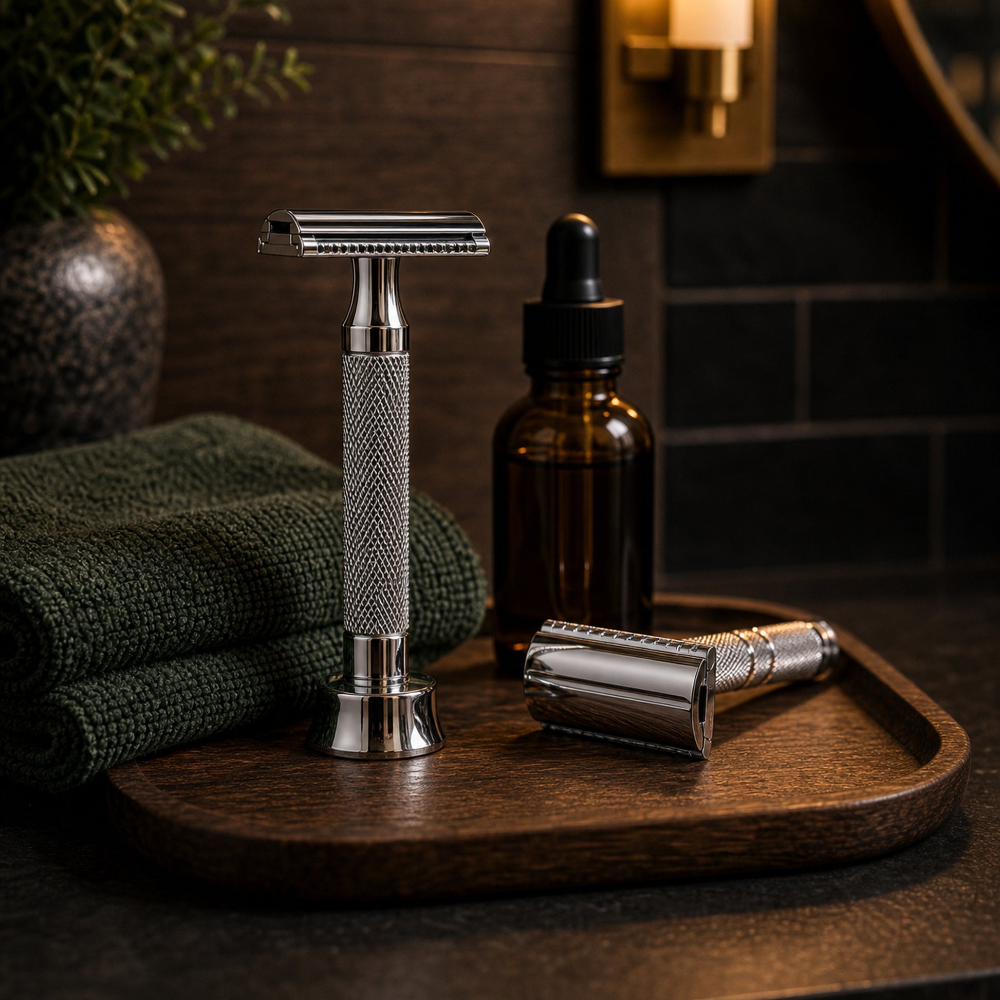 Classic Double-Edge Safety Razor — lifestyle